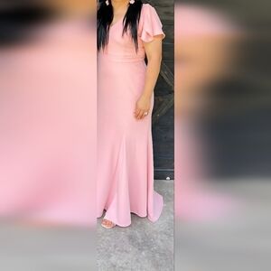 Elegant Pink Evening Gown